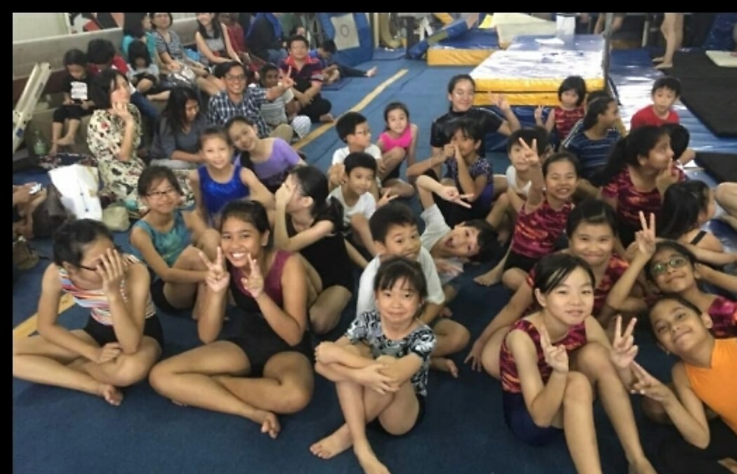 Kids gymnastics class group at BB Gymnastic Centre, Bandar Sunway